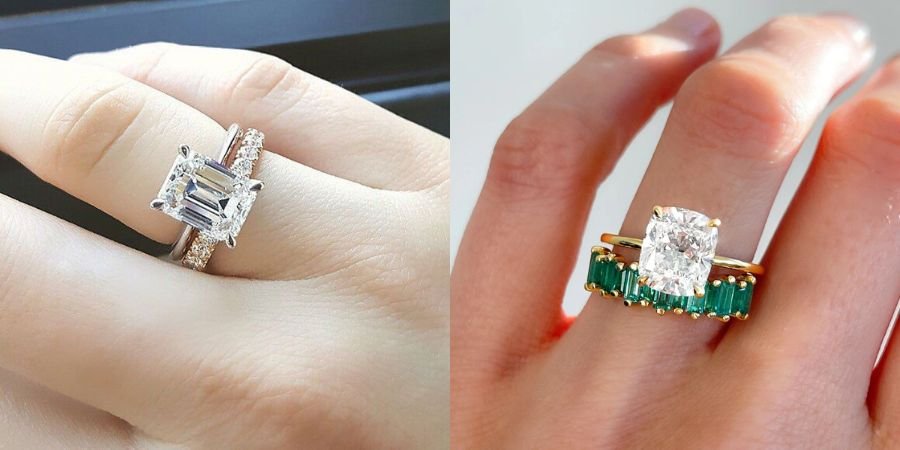 emerald wedding rings